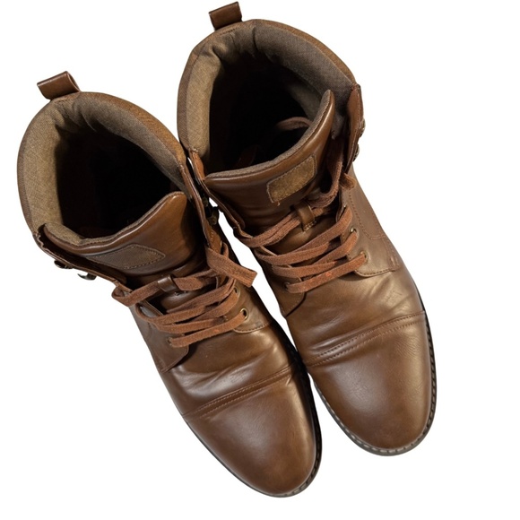 Men’s Brown Combat Style Boots – Size 13 - Picture 2 of 5